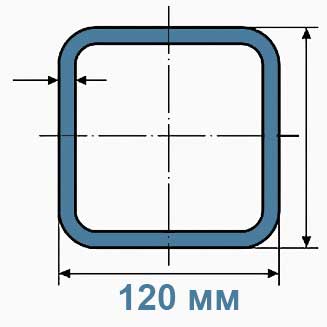 Размер трубы 120 мм